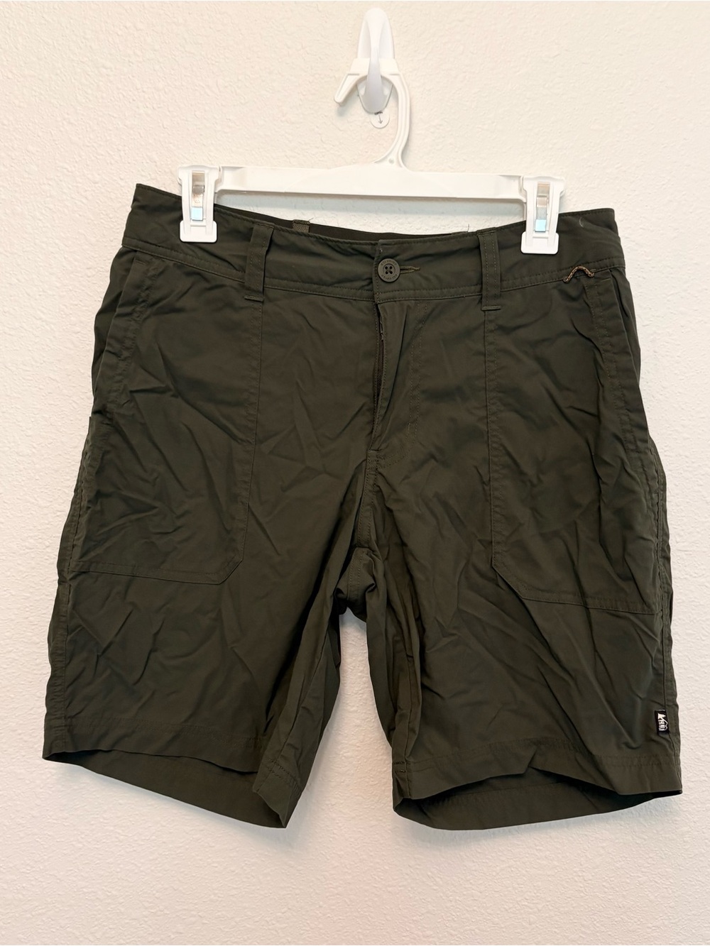 REI Co-Op Sahara Bermuda Shorts Sz 8 Womens Green Hiking Outdoor Gorpcore Travel